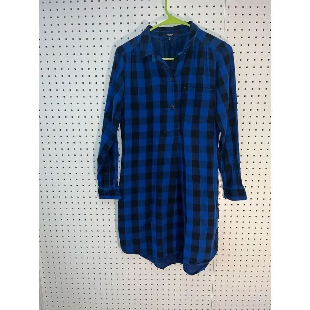 Madewell flannel shirt dress